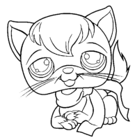 A coloring page of littlest pet shop